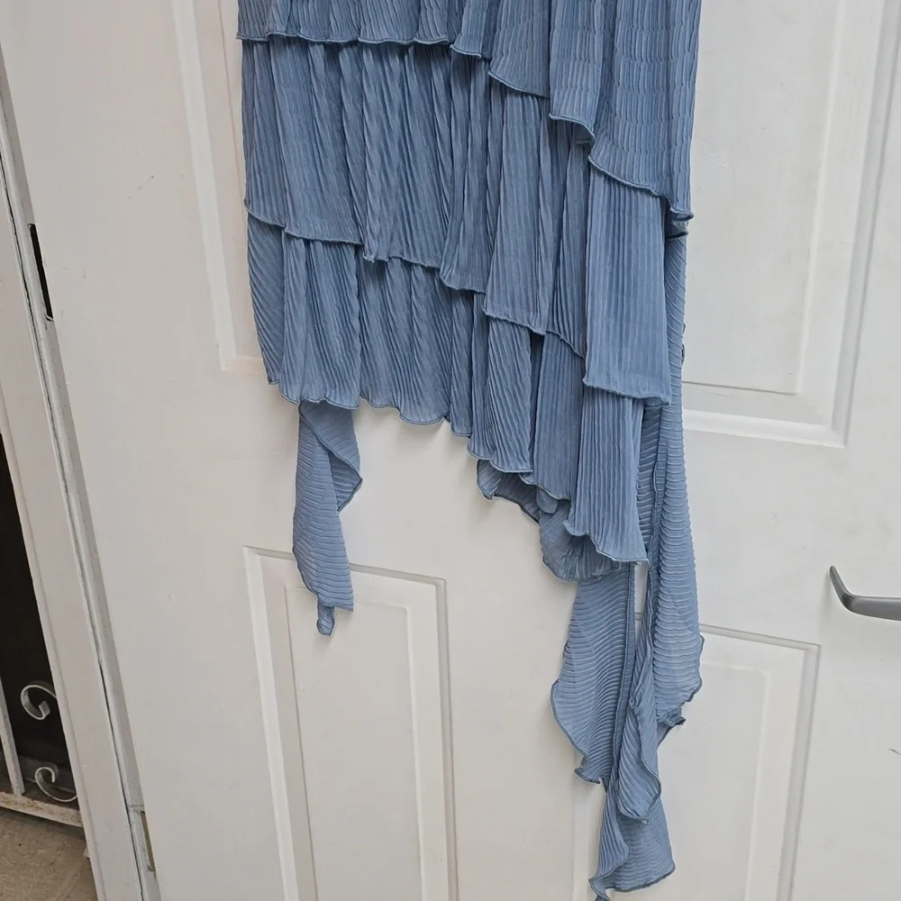 ZARA PLEATED ASYMMETRIC DRESS